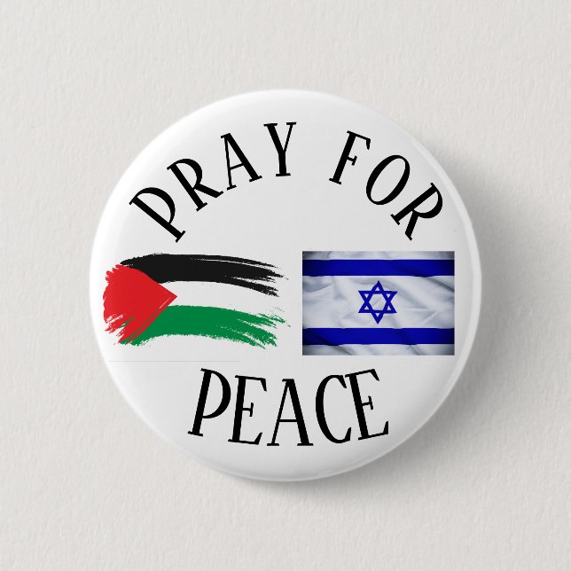 Beten für den Frieden in Palästina Israel Button (Vorderseite)