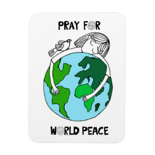 Beten für den Weltfrieden Magnet