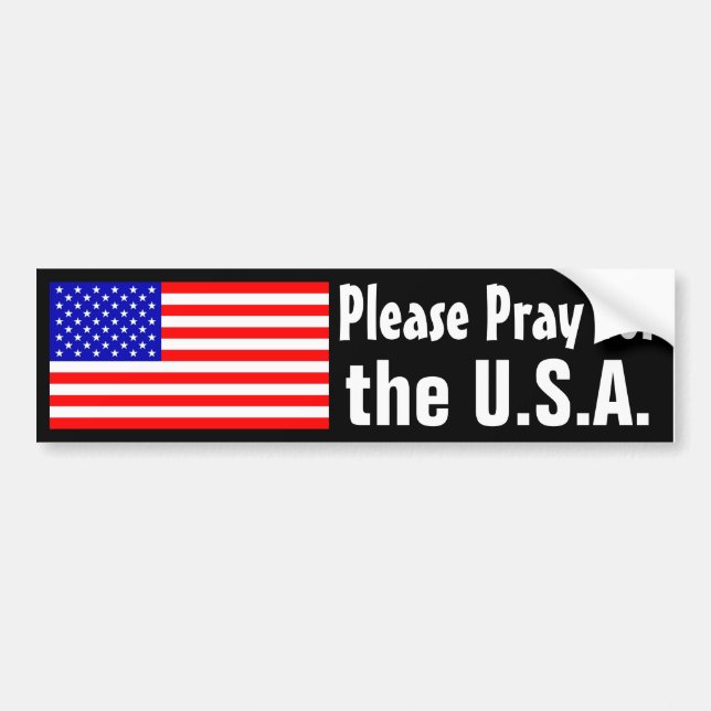 Beten für die USA Autoaufkleber (Vorne)