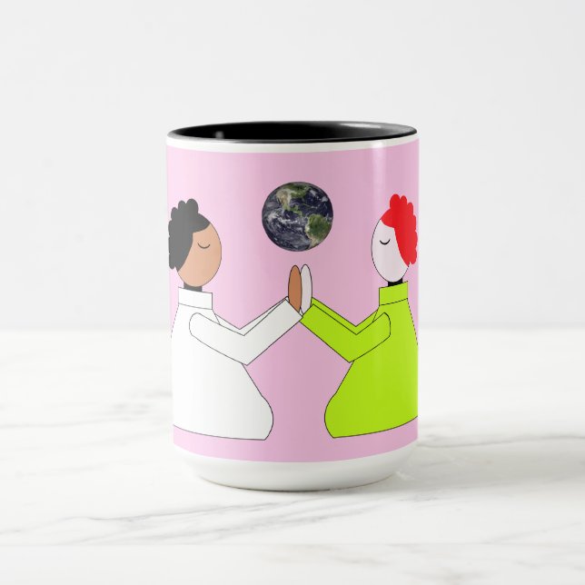 Beten für die Welt: Lavendel Tasse (Zentrum)