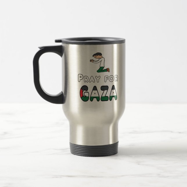 Beten für Gaza Reisebecher (Links)