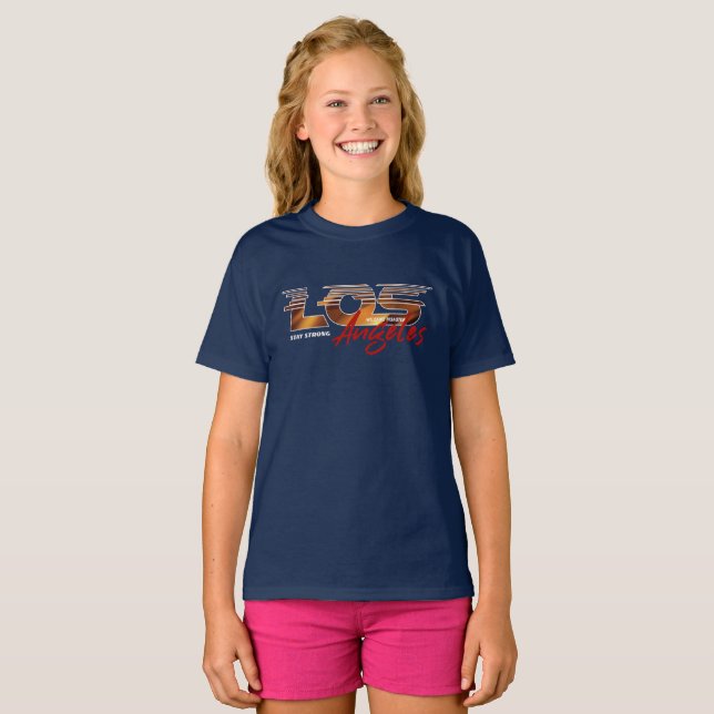 Beten für Los Angeles (2) | Kinder T-Shirt (Vorne ganz)