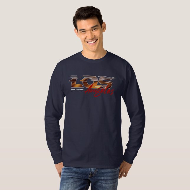 Beten für Los Angeles (2) | Men Long Sleeve T-Shirt (Vorne ganz)