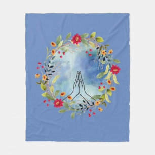 Beten Hände Aquarell Fleecedecke