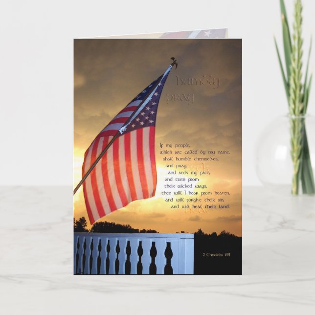 Beten Sie bescheiden Karte (Vorderseite)