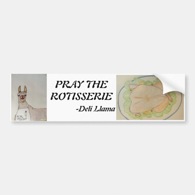 Beten Sie die Rotisserie Autoaufkleber (Vorne)