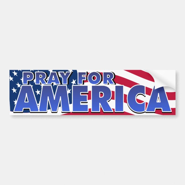 Beten Sie für Amerika 2 Autoaufkleber (Vorne)