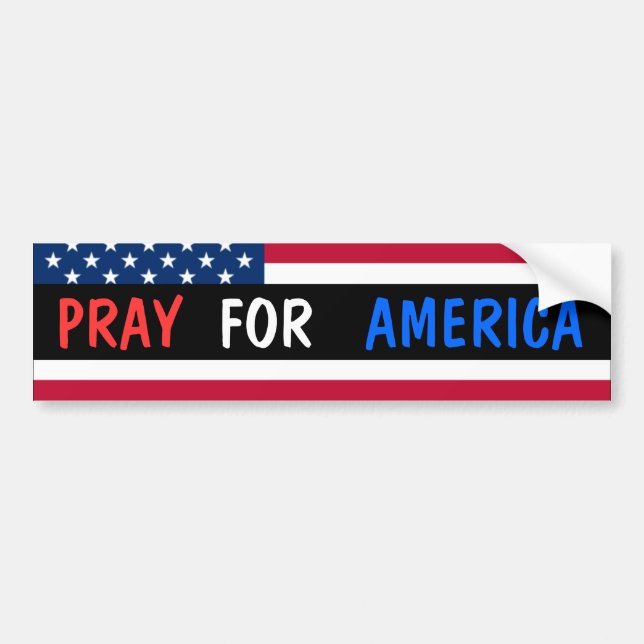 Beten Sie für Amerika Autoaufkleber (Vorne)