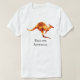 Beten Sie für Australien Kangaroo Flamme Brush Brä T-Shirt (Design vorne)