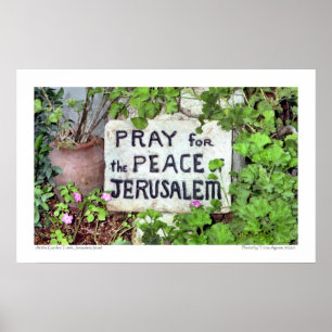 "Beten Sie für den Frieden von Jerusalem" Plakat