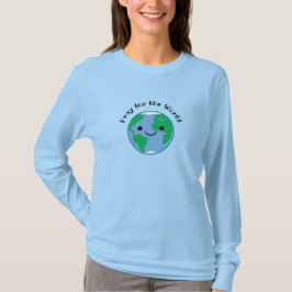 Beten Sie für den World Blue Long Sleeve T - Shirt