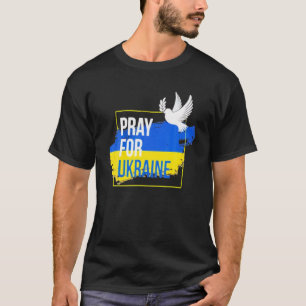 Beten Sie für die Ukraine Frieden Tauben Männer Fr T-Shirt