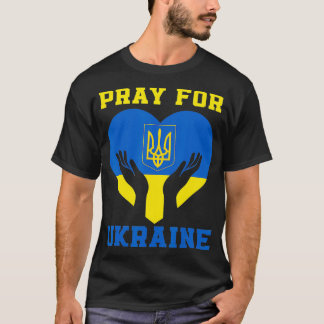 Beten Sie für die Ukraine Unterstützung Ukrainisch T-Shirt