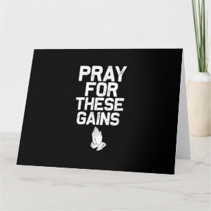 Beten Sie für diese Gewinne Fitness Gym Motivieren Karte