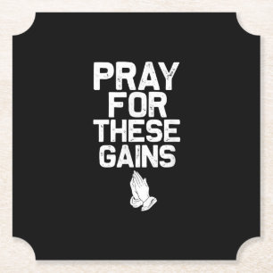 Beten Sie für diese Gewinne Fitness Gym Motivieren Untersetzer