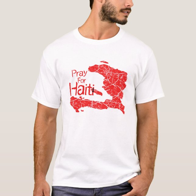 Beten Sie für Haiti T-Shirt (Vorderseite)