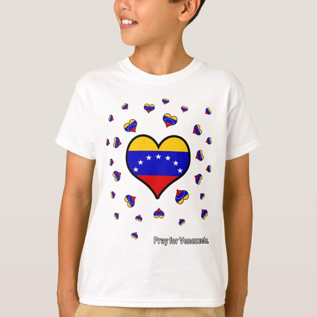 Beten Sie für Hilfsunterstützung Venezuela T-Shirt (Vorderseite)