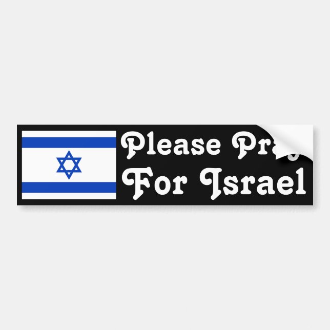 Beten Sie für Israel Autoaufkleber (Vorne)