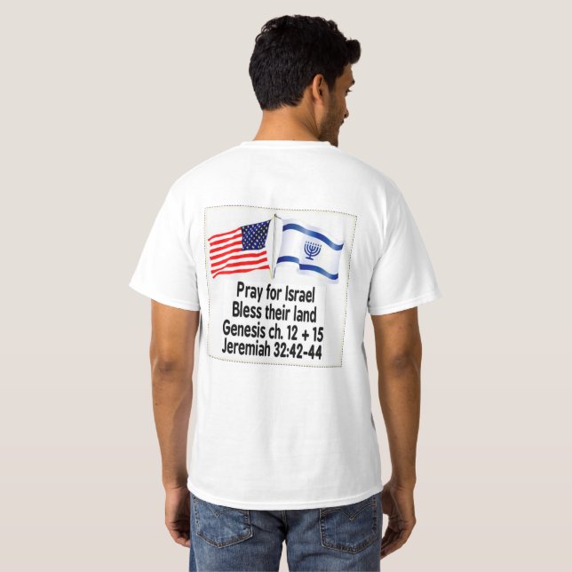 Beten Sie für Israel, segnen Sie ihr Land-Shirt T-Shirt (Schwarz voll)