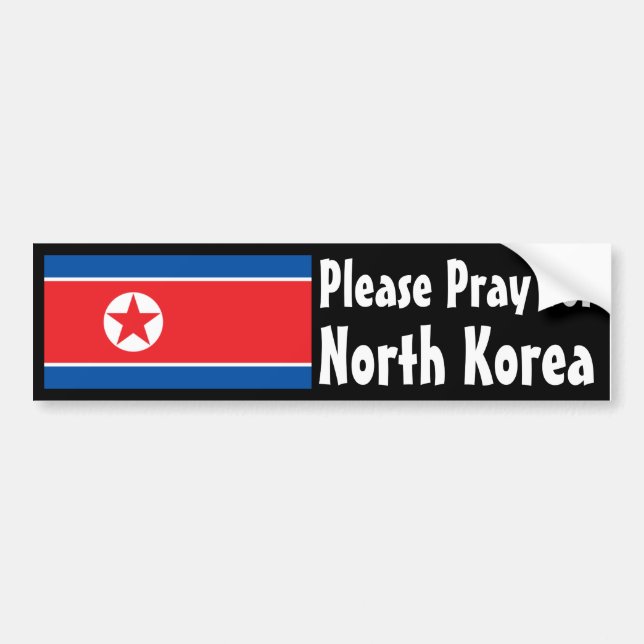 Beten Sie für Nordkorea Autoaufkleber (Vorne)