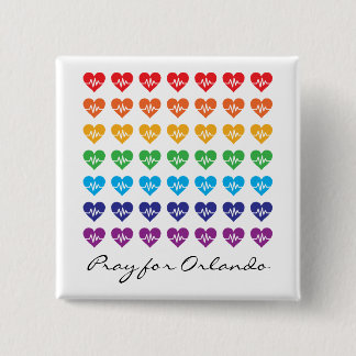 Beten Sie für Orlando ein Pulsläuferherz Button