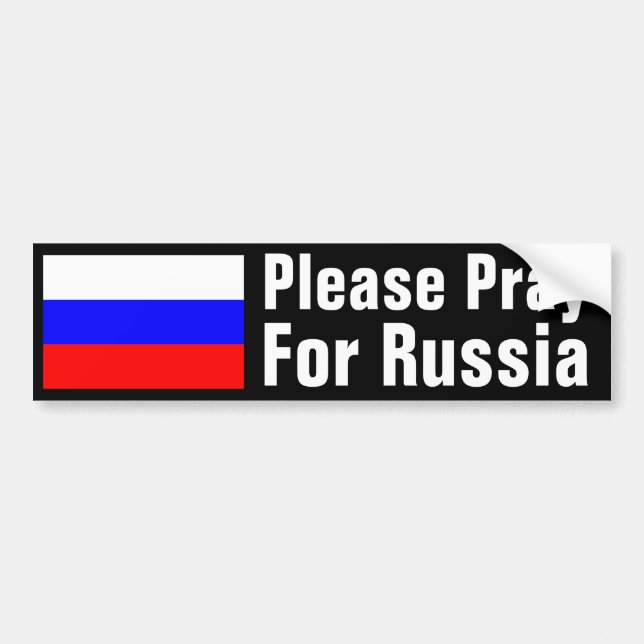 Beten Sie für Russland Autoaufkleber (Vorne)