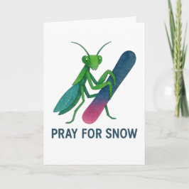 Beten Sie für Schneesnowboard beten Mantis Winter Karte