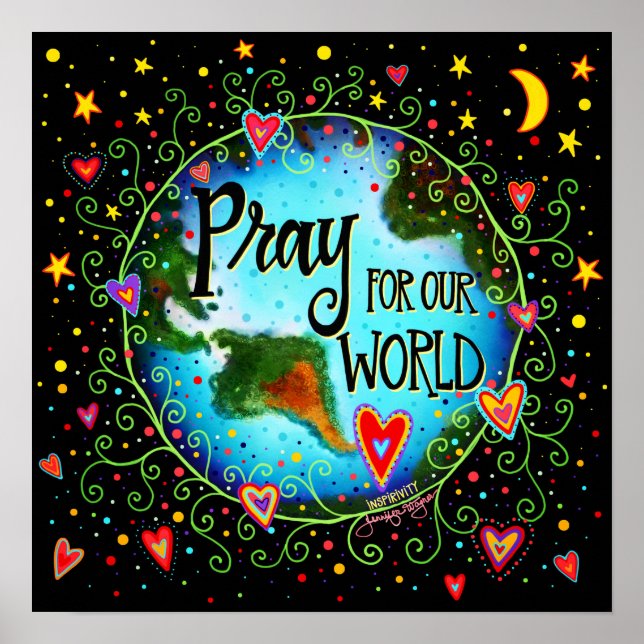 Beten Sie für unsere Welt Poster (Vorne)