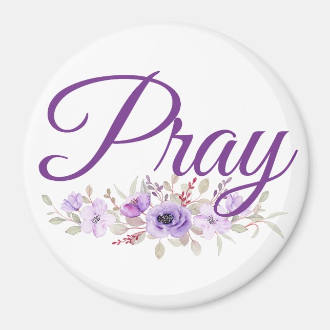 Beten Sie inspirierende Blume Magnet (Vorne)