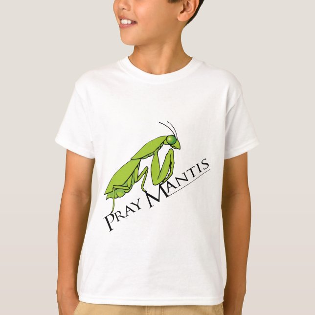 Beten Sie Jungen-Insekten-T - Shirt des Mantis (Vorderseite)