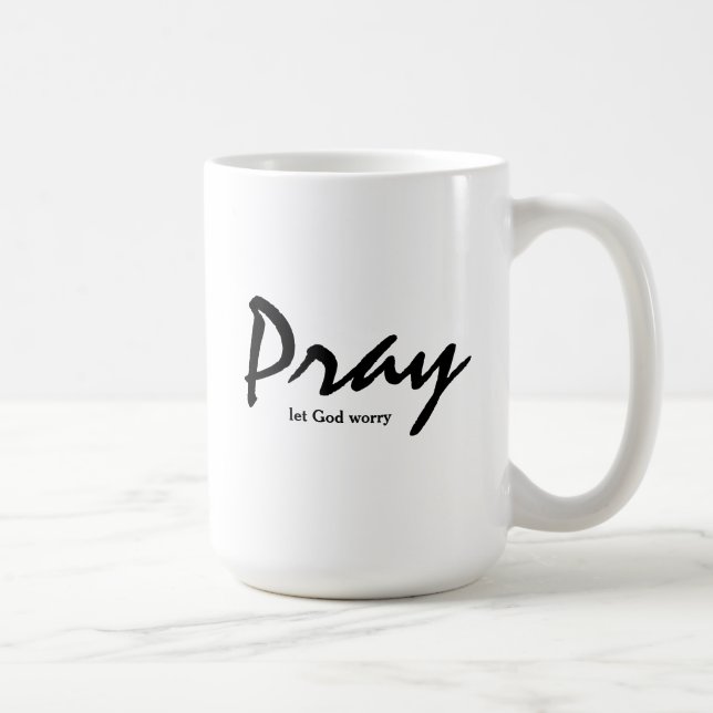 Beten Sie klassische weiße Tasse (Rechts)