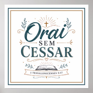 Beten Sie Ohne Unterlass Christlicher Motivationss Poster