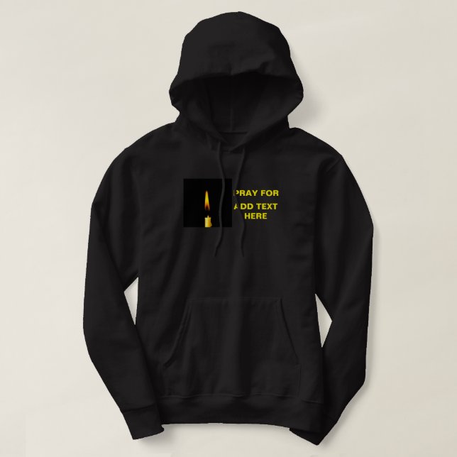 Beten Sie um Text Hoodie (Design vorne)
