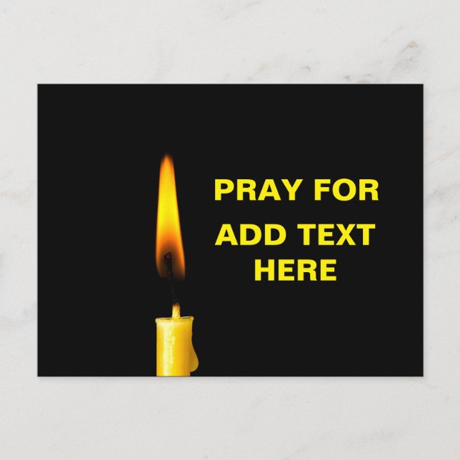 Beten Sie um Text Postkarte (Vorderseite)
