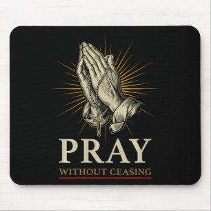 Betende Hände Jesus Kreuz Rosenkranz Glaube Hingab Mousepad