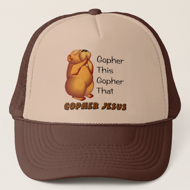 Betender christlicher Entwurf des Gopher Truckerkappe (Vorderseite)