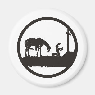 betender Cowboy Magnet