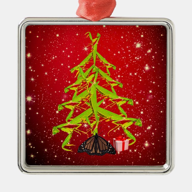 Betender Mantis-Baum-sonderbares Ornament Aus Metall (Vorne)
