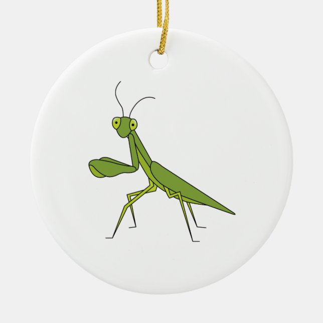 Betender Mantis Keramik Ornament (Vorne)