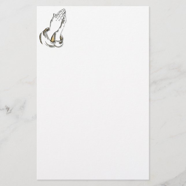 Betendes Briefpapier KRW Hand (Vorderseite)