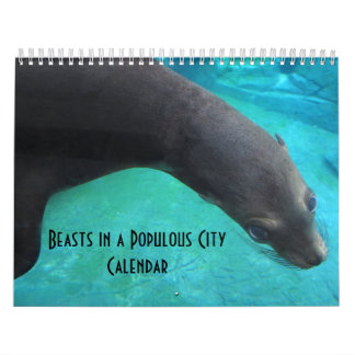 Bêtes dans une ville populeuse - calendrier