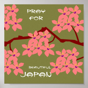 BETET FÜR EIN SCHÖNES JAPAN POSTER