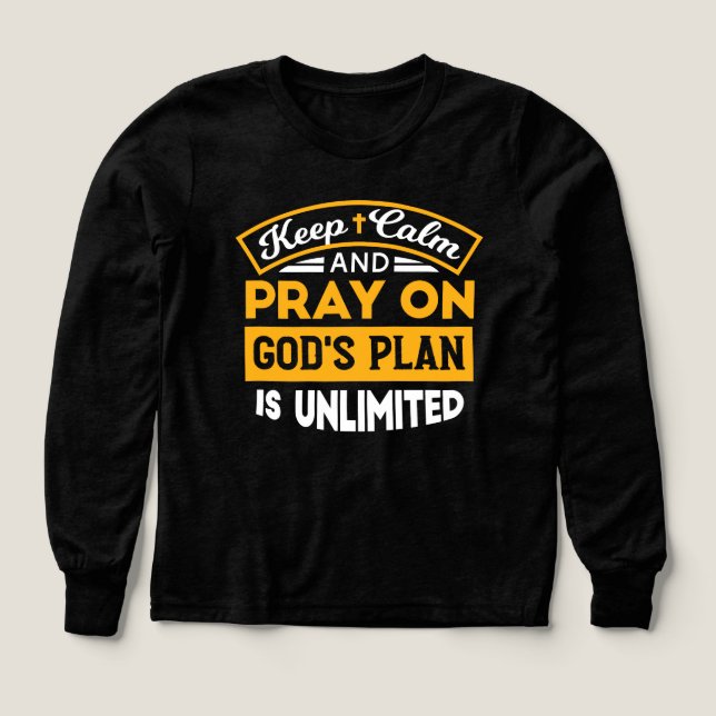 Betet und vertraue Gottes unbegrenzten Plan auf de (Design Vorderseite)