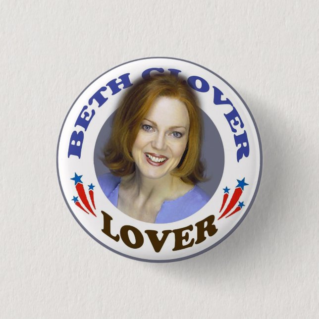 Beth Handschuhmacher-Liebhaber-Knopf Button (Vorderseite)