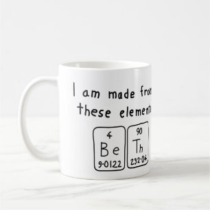Beth Namen-Tasse periodischer Tabelle Kaffeetasse