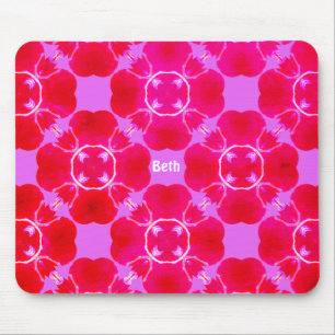 BETH ~ Retro Fraktal Pattern ~ Personalisiert ~ Mousepad