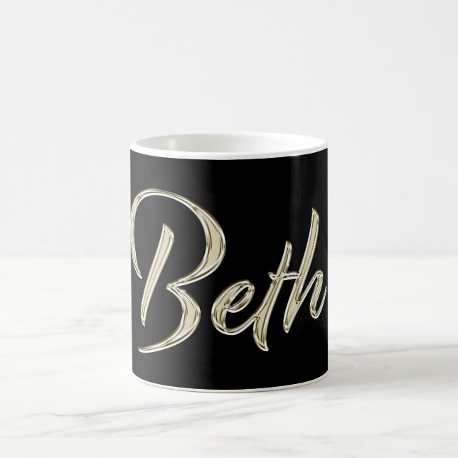 Beth white gold Handwriting Tasse Kaffeetasse (Mittel)