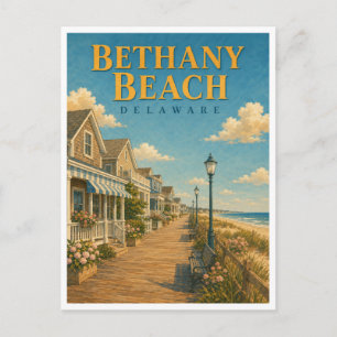 Bethany Beach Delaware Boardwalk GeoSaga Postkarte