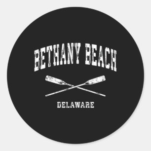 Bethany Beach Delaware Nautical Crossed Oars Runder Aufkleber
