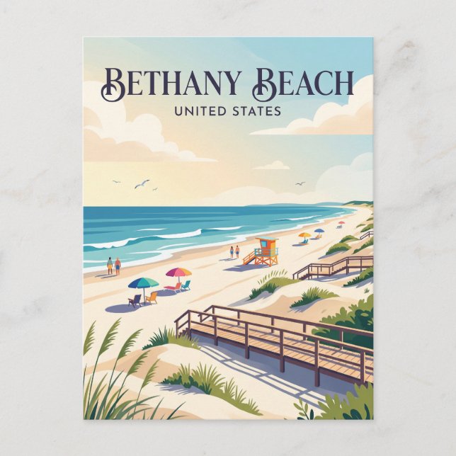 Bethany Beach Delaware Postkarte (Vorderseite)